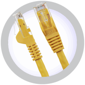5Ft Cat.5e UTP BOOTED  24 AWG Patch Cable YELLOW
