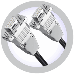 8 FT DB9 Female to Female cable with Metal Connectors