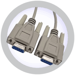 Null Modem Cable DB9 Female to Female 10 FT  Gray TYPE 2
